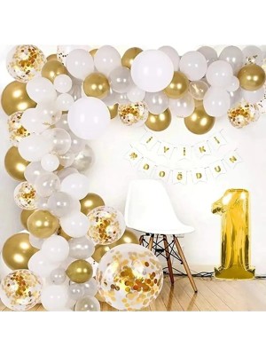 Çıtı Pıtı Store Beyaz Gold 1 Yaş Balon Zincir Set