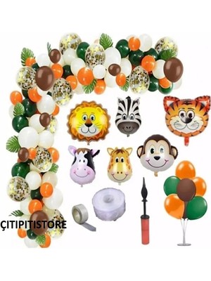 Çıtı Pıtı Store Safari Lüks Balon Zincir Set