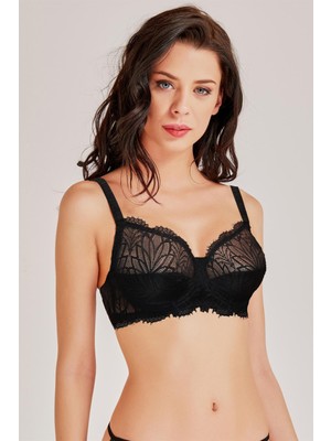 Magic Form 4053 Kadın Süngersiz Balenli Sütyen-Siyah