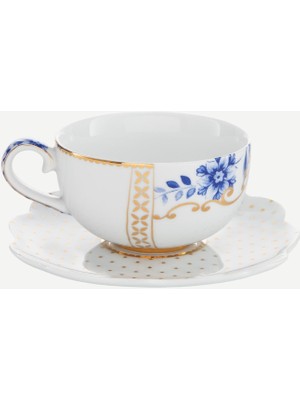 Pip Studio Royal White Mavi Beyaz Porselen Kahve Fincanı 125 ml