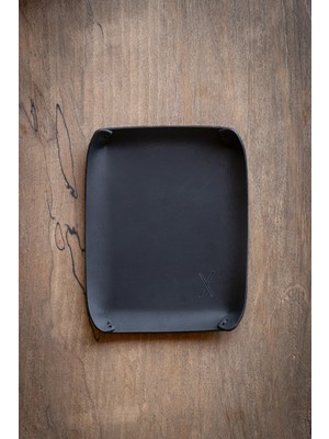 Minimal x Deri Organizer Tepsi - Vale Tepsisi - Gerçek Deri El Yapımı - Minimalist Şık Tasarım