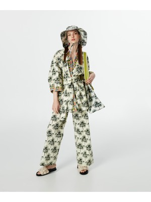 Twist Palmiye Desen Kimono