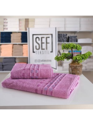 Sef Tekstil Pamuklu Bukleli Banyo Havlu Seti