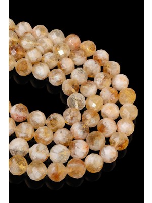 10 mm Faset Kesim Sitrin Taşı Dizi