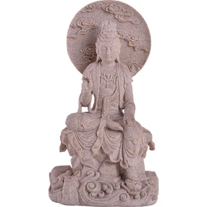 Kumtaşı Buda Heykel Oyma Heykel Süs Hediyesi (Yurt Dışından)