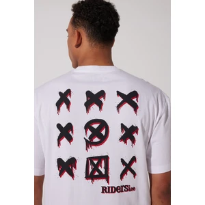 Riders By Lee Riders By Lee Loose Fit %100 Pamuk Bisiklet Yaka Beyaz Tişört