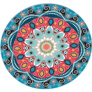 Yuvarlak Masa Örtüsü Su Geçirmez Masa Kapakları Yemek Odası Partisi Açık Piknik, Dekoratif Masa Koruyucusu 47 Inç Ila 60 Inç Yuvarlak Masalar - Çok Renkli, D (Yurt Dışından)