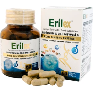 Erilex 750 mg Kapsül erkekler için Kore gingseng gojibery shilajit maca içerir bitkisel ürün