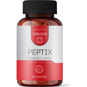 Betain Hcl + Pepsin Takviye Edici Gıda Peptix 60 Kapsül