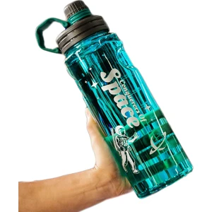 1500ML Ölçekli Spor Su Şişesi - Yeşil (Yurt Dışından)