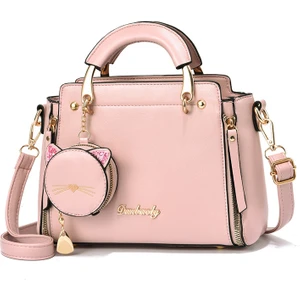 Kadın Çantası 2023 Yeni Moda Tatlı Bayan Çanta Rahat Kişilik Kedi Omuz Askılı Çanta Trendi (Yurt Dışından)