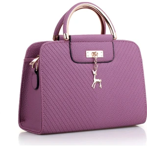 Kadın Çantası Yeni 2023 Moda Kabartmalı Çanta Basit Geyik Gelin Çantası Tek Omuz Messenger Çanta (Yurt Dışından)