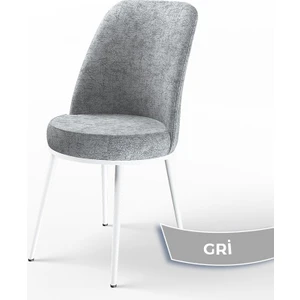 Concept Dexa Serisi Üst Kalite Mutfak Sandalyesi Metal Beyaz Iskeletli 1 Adet  Sandalye