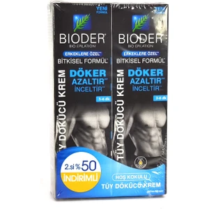Bioder Erkek Tüy Dökücü Krem 100 ml 2'li Paket