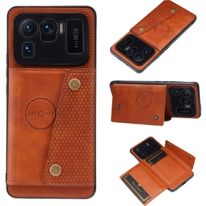 Simple Life Xiaomi Mi 11 Ultra Çift Toka Pu + Tpu Darbeye Dayanıklı Manyetik Koruyucu Kılıf Kart Yuvası ve Tutucu ile (Yurt Dışından)