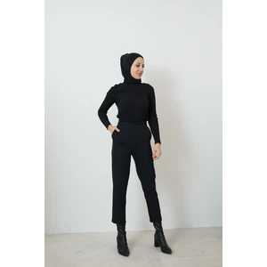 Duble Paça Pantolon-Siyah