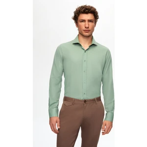 D'S Damat Slim Fit Yeşil İtalyan Yaka Gömlek 2HF02ORT5185