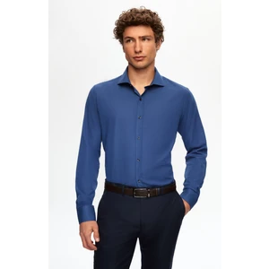 Slim Fit Lacivert Italyan Yaka Dar Kesim Klasik Kravatlık Uzun Kollu Kolay Ütülenebilir Ne 2HF02ORT5185