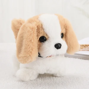Elektrikli Peluş Köpek Bebek Kafa Sallama Havlayan Kuyruk Sallama Doldurulmuş Sarılma Oyuncak (Yurt Dışından)