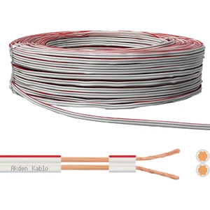 Akden Kablo Elektrik Kablosu Kordon Siyah 2 x 0.75 100 Metre