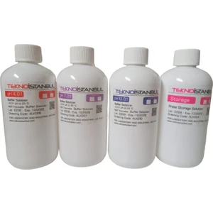 Ph Kalibrasyon Sıvıları Ph 4 + Ph 7 + Ph 10 250 ml Set + Koruma Sıvısı 250 ml