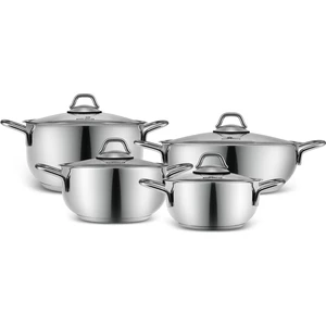 Fulya 8 Parça Çelik Tencere Seti