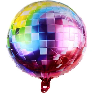 Parti Adresi Renkli Disko Topu Folyo Balon Parti Balonu 60 cm