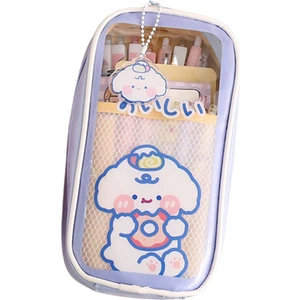 Şeffaf Büyük Kapasiteli Öğrenci Kalem Çantası Sevimli Koreli ve Japon Kız Kalem Kutusu (Yurt Dışından)