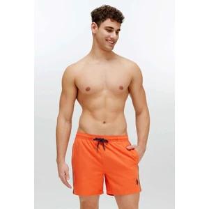 U.S. Polo Assn. 22002 Erkek Orta Boy Deniz Şortu-Turuncu