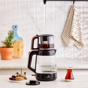 Glass Tea Xl 2 In 1 Cam Çay Makinesi ve Kettle Rosegold