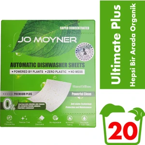 Jo Moyner Ultimate Plus Bulaşık Makinesi Deterjanı Doğal Organik Yaprak Deterjan 20 Kullanım