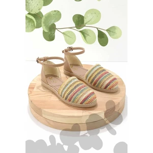Hardal Çok Renkli Hasır  Kadın Espadril K01823251528