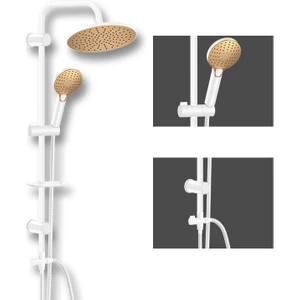 Pruva Beyaz Altın Rengi Duş Kolonu