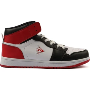Orthopedix 1839 Anatomik Unixes Bağcıklı Yüksek Bilekli Sneaker Spor Ayakkabı Siyah Beyaz Kırmızı