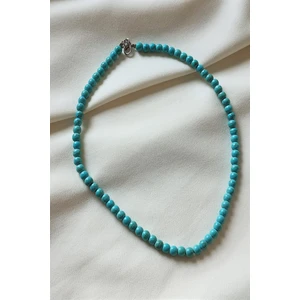 Bade Accessories 4 mm Turkuaz Firuze Doğaltaş Kolye