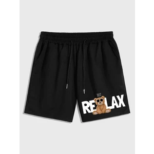 Siyah Erkek Baskılı Şort Daxis Sportwear Company