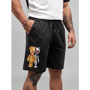 Siyah Erkek Baskılı Şort Daxis Sportwear Company