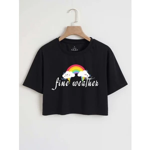 DAXİS Sportwear Company Baskılı Crop Tshirt Daxis Sportwear Company