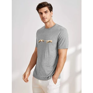 DAXİS Sportwear Company Erkek Eller Baskılı Oversize Tshirt  Daxis Sportwear Company