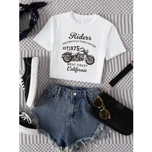 Baskılı Crop Tshirt Daxis Sportwear Company