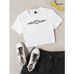 DAXİS Sportwear Company Baskılı Crop Tshirt Daxis Sportwear Company