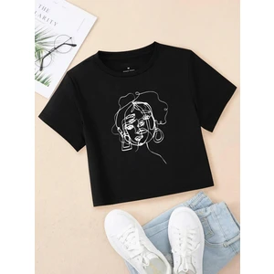 Baskılı Crop Tshirt Daxis Sportwear Company