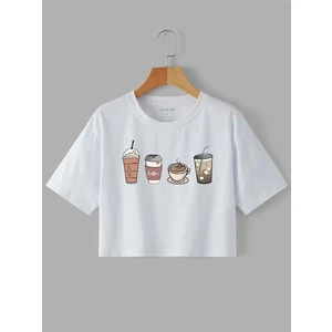 Baskılı Crop Tshirt Daxis Sportwear Company