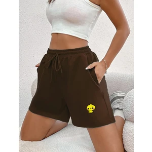 DAXİS Sportwear Company Kadın Kısa Şort Baskılı Daxis Sportwear Company