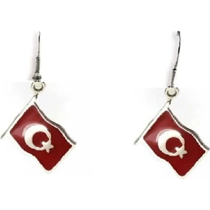 Herşey Nota Türk Bayrağı Küpe