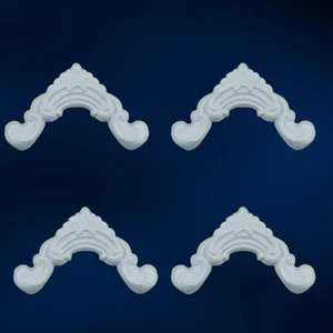 Boyanabilir Duvar Çıtası Köşe Motif 4 Adet 4 cm GBM - B111 - 4