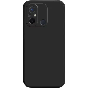 Case World  Xiaomi Redmi 12C ile Uyumlu Kapak Mat Siyah Yumuşak Silikon Kılıf
