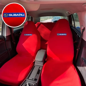 Subaru Solterra Oto Koltuk Servis Kılıfı Kırmızı Likralı Esnek Tüm Araç Modellerine Uygun Universal