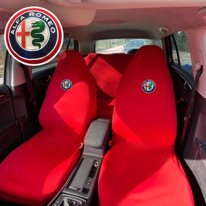 Alfa Romeo Tonale Oto Koltuk Servis Kılıfı Kırmızı Likralı Esnek Tüm Araç Modellerine Uygun