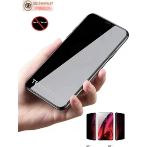 Xiaomi Redmi Note 12 Pro Max Hayalet Ekran Koruyucu Privacy Tam Kaplayan Kırılmaz Cam